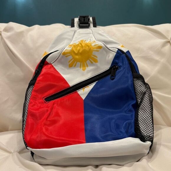 Philippines Flag Filipino Colors Chest Sling Bag Travel Daypack Unisex NEW - Picture 1 of 7